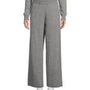 NWT Antonio Melani Heather Grey Cashmere Bridget Wide Leg Pants